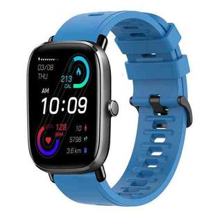 For Amazfit GTS 2 20mm Solid Color Soft Silicone Watch Band(Blue)
