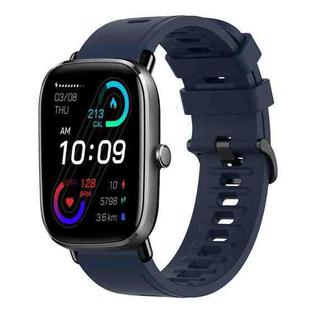 For Amazfit GTS 2 20mm Solid Color Soft Silicone Watch Band(Midnight Blue)