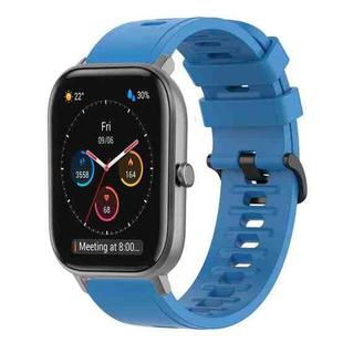 For Amazfit GTS 20mm Solid Color Soft Silicone Watch Band(Blue)