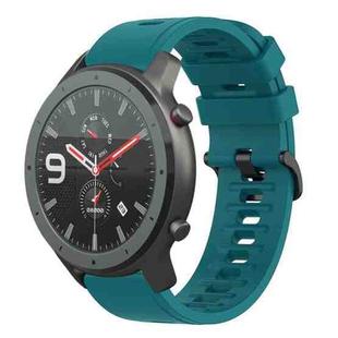 For Amazfit GTR 42mm 20mm Solid Color Soft Silicone Watch Band(Green)