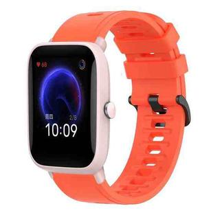 For Amazfit Pop Pro 20mm Solid Color Soft Silicone Watch Band(Red)