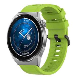 For Huawei Watch GT3 Pro 43mm 20mm Solid Color Soft Silicone Watch Band(Lime Green)
