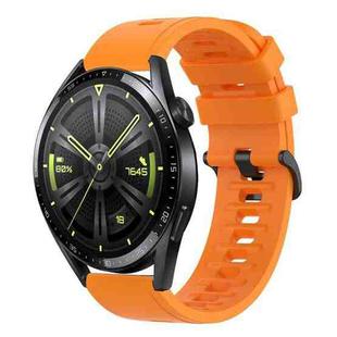 For Huawei Watch GT3 42mm 20mm Solid Color Soft Silicone Watch Band(Orange)