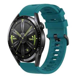 For Huawei Watch GT3 42mm 20mm Solid Color Soft Silicone Watch Band(Green)