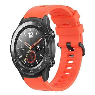 For Huawei Watch 2 20mm Solid Color Soft Silicone Watch Band(Red)