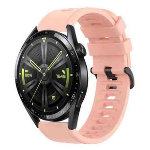 For Huawei Watch GT3 46mm 22MM Solid Color Soft Silicone Watch Band(Pink)