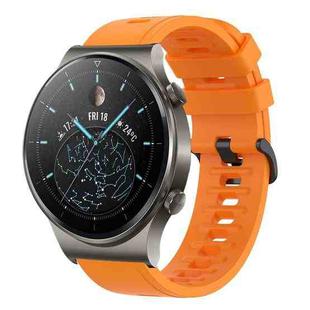 For Huawei GT2 Pro 22MM Solid Color Soft Silicone Watch Band(Orange)