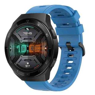 For Huawei Watch GT 2E 22MM Solid Color Soft Silicone Watch Band(Blue)