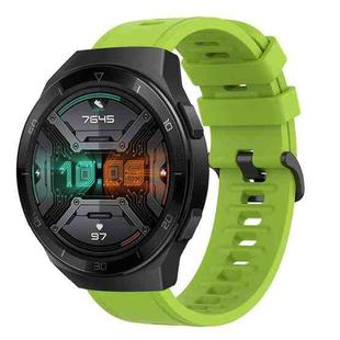 For Huawei Watch GT 2E 22MM Solid Color Soft Silicone Watch Band(Lime Green)