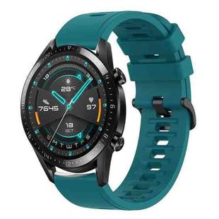 For Huawei GT2 46mm 22MM Solid Color Soft Silicone Watch Band(Green)