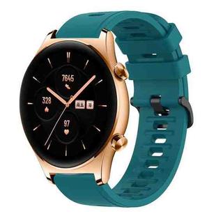 For Honor Watch GS 3 22MM Solid Color Soft Silicone Watch Band(Green)