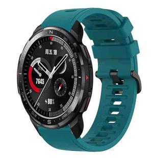 For Honor Watch GS Pro 22MM Solid Color Soft Silicone Watch Band(Green)