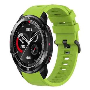 For Honor Watch GS Pro 22MM Solid Color Soft Silicone Watch Band(Lime Green)
