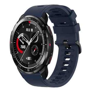 For Honor Watch GS Pro 22MM Solid Color Soft Silicone Watch Band(Midnight Blue)