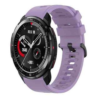 For Honor Watch GS Pro 22MM Solid Color Soft Silicone Watch Band(Purple)