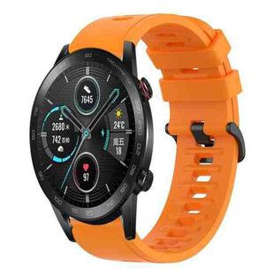 For Honor Magic Watch 2 46mm 22MM Solid Color Soft Silicone Watch Band(Orange)