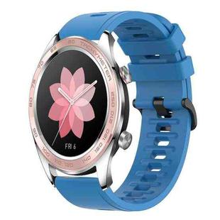 For Honor Watch Dream 22MM Solid Color Soft Silicone Watch Band(Blue)