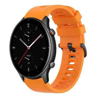 For Amazfit GTR 2e 22mm Solid Color Soft Silicone Watch Band(Orange)