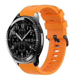For Samsung Gear S3 Classic 22mm Solid Color Soft Silicone Watch Band(Orange)