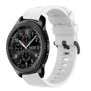 For Samsung Gear S3 Frontier 22mm Solid Color Soft Silicone Watch Band(White)