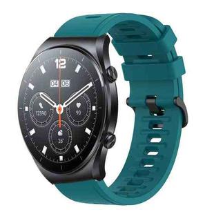For Xiaomi MI Watch S1 22mm Solid Color Soft Silicone Watch Band(Green)