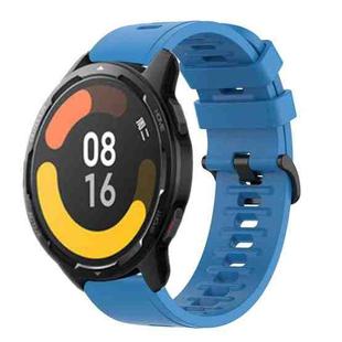 For Xiaomi MI Watch Color 2 22mm Solid Color Soft Silicone Watch Band(Blue)