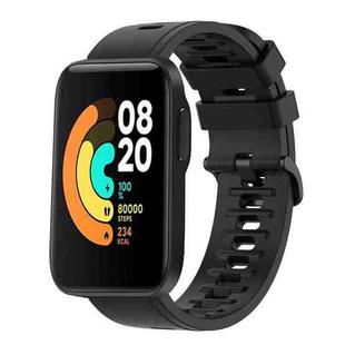 For Xiaomi MI Watch Sport 22mm Solid Color Soft Silicone Watch Band(Black)