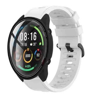 For Xiaomi MI Watch Color 22mm Solid Color Soft Silicone Watch Band(White)
