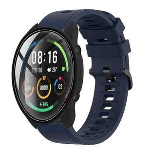 For Xiaomi MI Watch Color 22mm Solid Color Soft Silicone Watch Band(Midnight Blue)