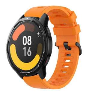 For Xiaomi MI Watch S1 Pro 22mm Solid Color Soft Silicone Watch Band(Orange)