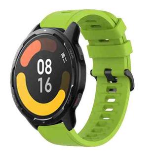 For Xiaomi MI Watch S1 Pro 22mm Solid Color Soft Silicone Watch Band(Lime Green)