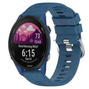 For Garmin Forerunner 255S 18mm Solid Color Silicone Watch Band(Blue)