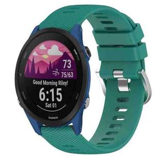 For Garmin Forerunner 255S 18mm Solid Color Silicone Watch Band(Green)