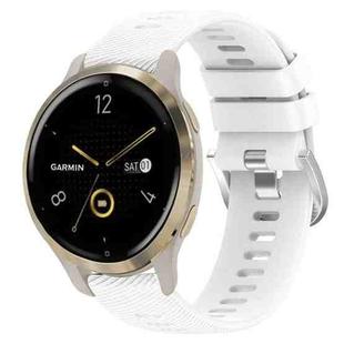 For Garmin Venu 2S 18mm Solid Color Silicone Watch Band(White)