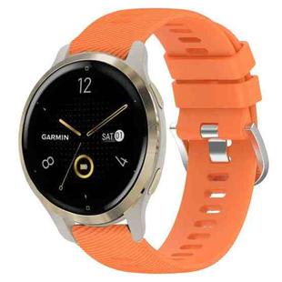 For Garmin Venu 2S 18mm Solid Color Silicone Watch Band(Orange)