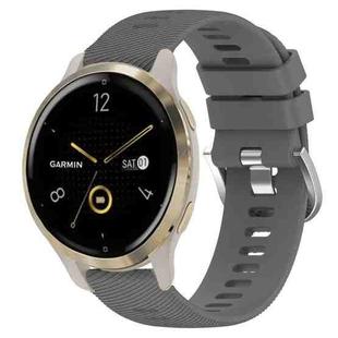 For Garmin Venu 2S 18mm Solid Color Silicone Watch Band(Dark Grey)