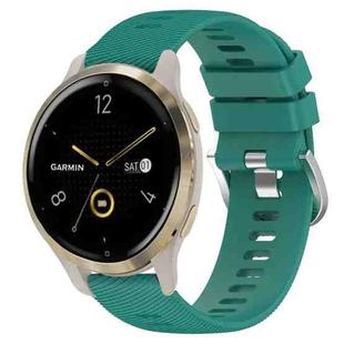 For Garmin Venu 2S 18mm Solid Color Silicone Watch Band(Green)