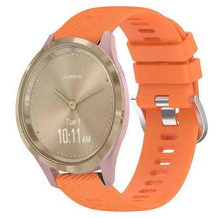 For Garmin Vivomove 3S 18mm Solid Color Silicone Watch Band(Orange)