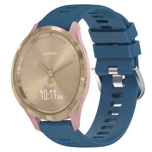 For Garmin Vivomove 3S 18mm Solid Color Silicone Watch Band(Blue)