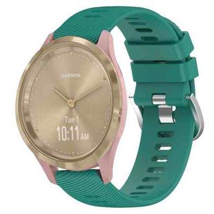 For Garmin Vivomove 3S 18mm Solid Color Silicone Watch Band(Green)