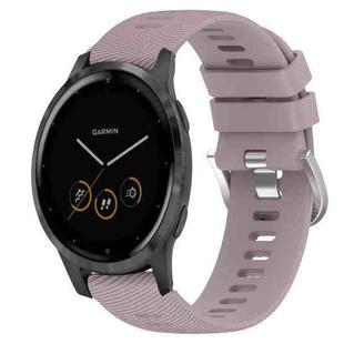 For Garmin Vivoactive 4S 18mm Solid Color Silicone Watch Band(Roland Purple)