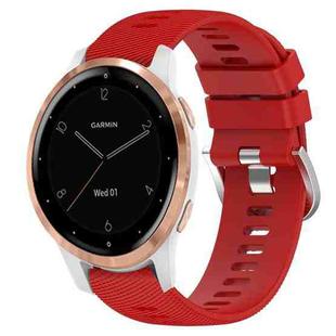 For Garminmove3S 18mm Solid Color Silicone Watch Band(Red)