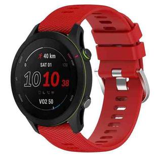 For GarminActive S 18mm Solid Color Silicone Watch Band(Red)