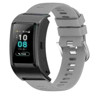For Huawei Band B5 18mm Solid Color Silicone Watch Band(Grey)