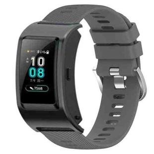 For Huawei Band B5 18mm Solid Color Silicone Watch Band(Dark Grey)