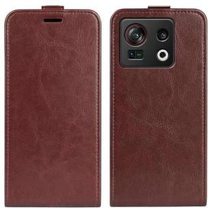 For ZTE Nubia Z40S Pro R64 Texture Single Vertical Flip Leather Phone Case(Brown)