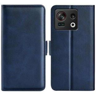 For ZTE nubia Z40S Pro Dual-side Magnetic Buckle Horizontal Flip Leather Phone Case(Dark Blue)