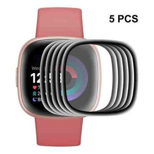 5 PCS For Fitbit Versa 4 / Sense 2 ENKAY 3D Full Coverage Soft PC Edge + PMMA HD Screen Protector Film