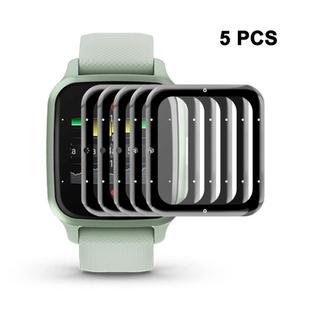 5 PCS For Garmin Venu SQ 2 ENKAY 3D Full Coverage Soft PC Edge + PMMA HD Screen Protector Film(Music Version)