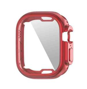ENKAY Electroplated Soft TPU Case with Screen Film For Apple Watch Ultra 49mm(Red)
